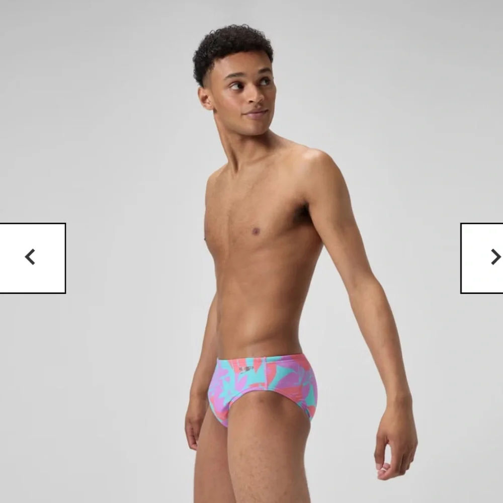 NWT SPEEDO Men's Printed One Brief Purple
